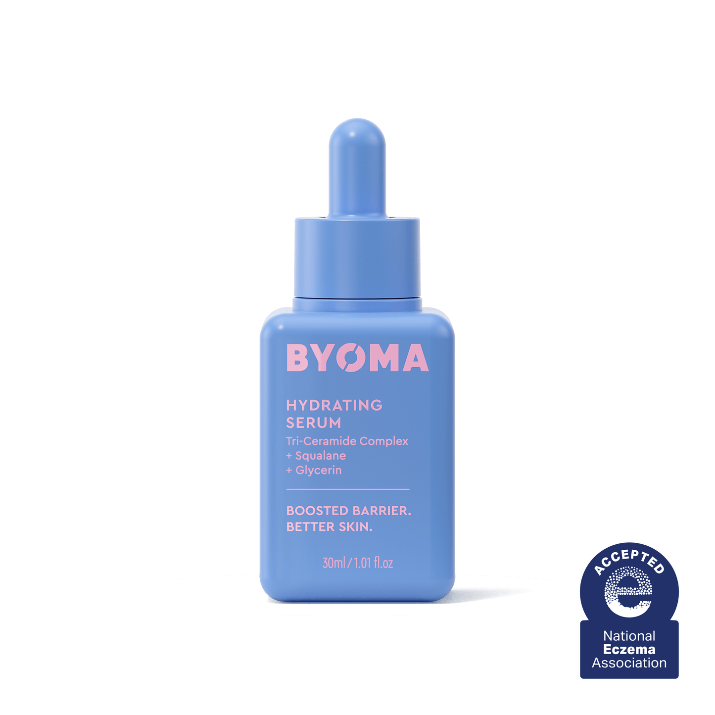 A BYOMA Clarifying Serum refill bottle in mint gree.