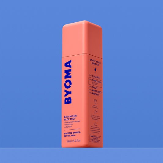 A BYOMA Balancing Face Mist bottle. 