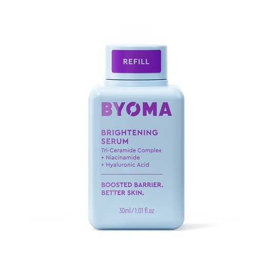 A BYOMA Brightening Serum refill bottle.