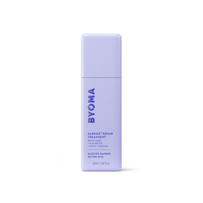 A bottle of BYOMA Barrier Repair Treatment.