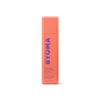 A bottle of Byoma Hydrating Milky Toner.