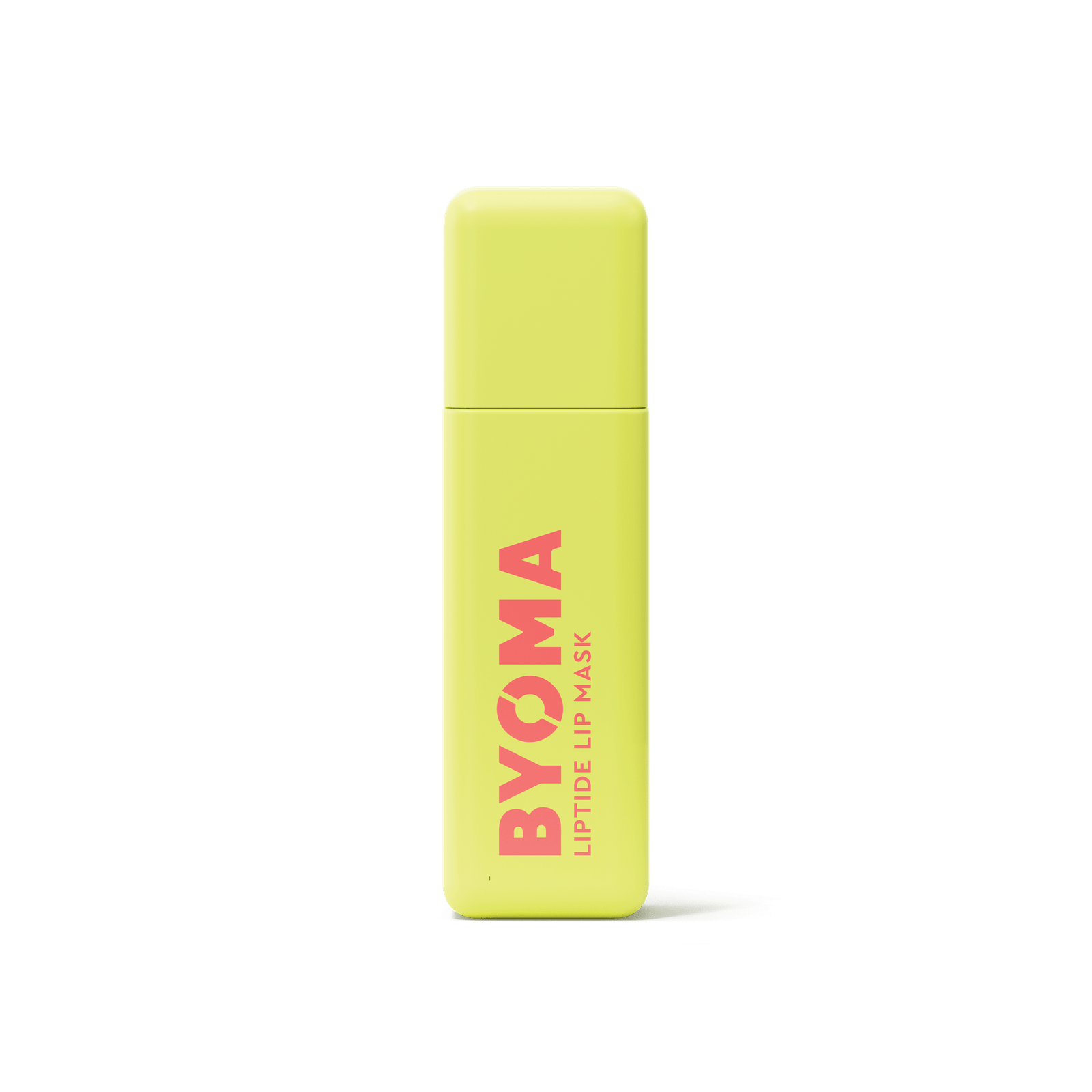 BYOMA Liptide Lip Mask in a sleek yellow bottle.