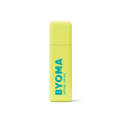 A BYOMA Liptide Lip Oil bottle.