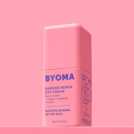 A bottle of Byoma Barrier Repair Eye Cream.
