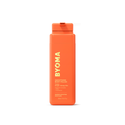 BYOMA SMOOTHING BODY POLISH against a white background.