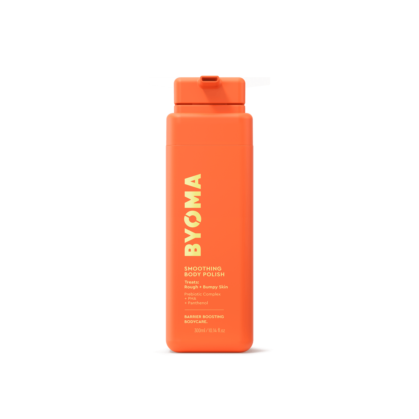 BYOMA SMOOTHING BODY POLISH against a white background.