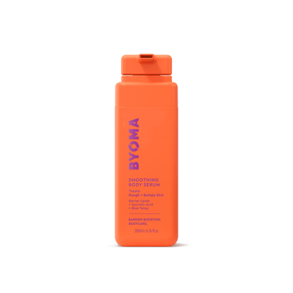 BYOMA SMOOTHING BODY SERUM against a white background.