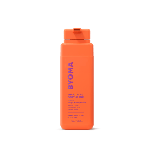BYOMA SMOOTHING BODY SERUM against a white background.