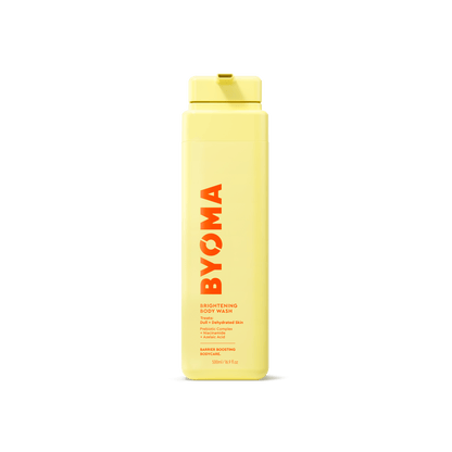 BYOMA BRIGHTENING BODY WASH against a white background.