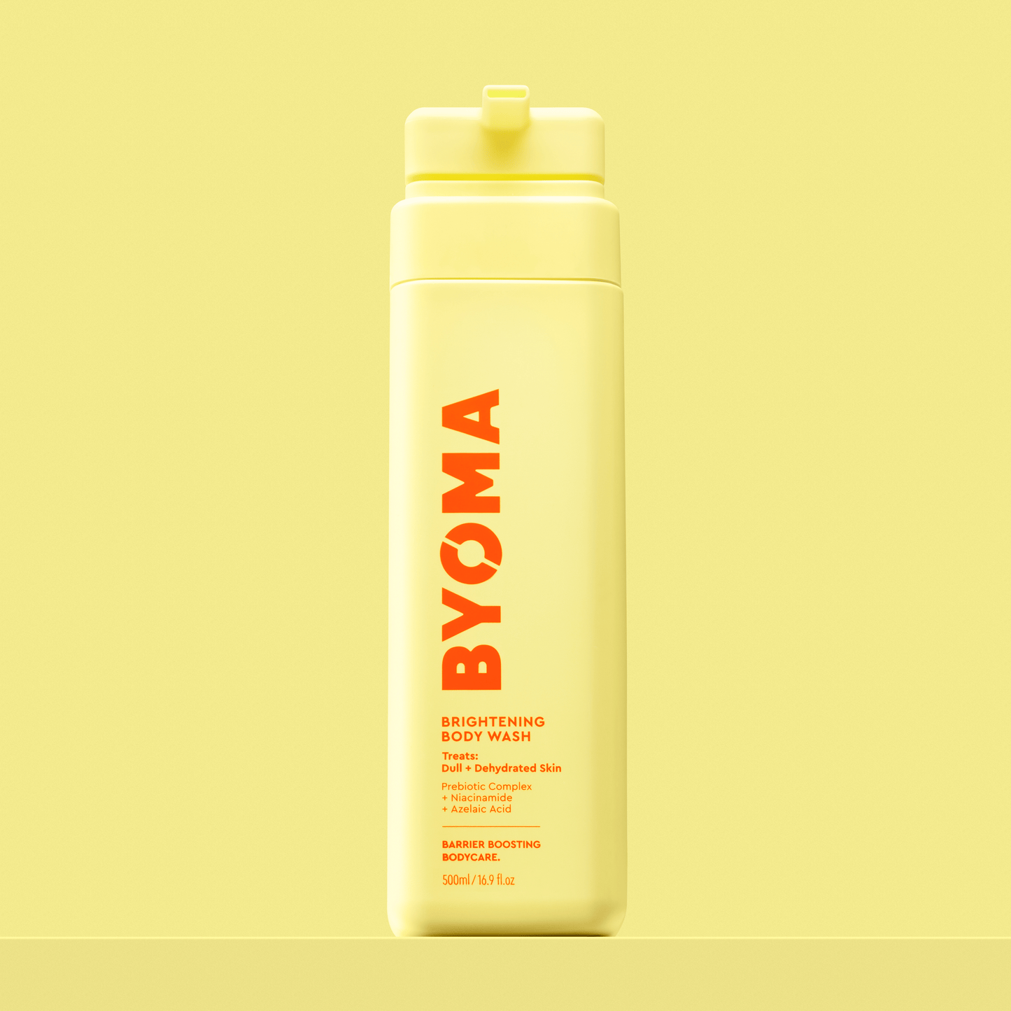 A bottle of Byoma Brightening Body Wash.
